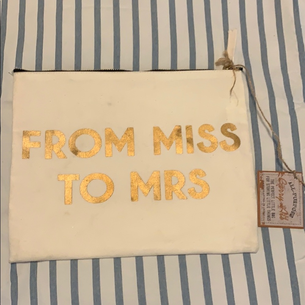 From miss to Mrs pouch bag